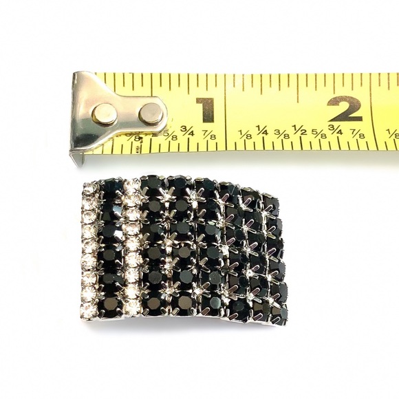 3/$30 - Black & Clear Pave Crystal Stud Earrings - Picture 7 of 7